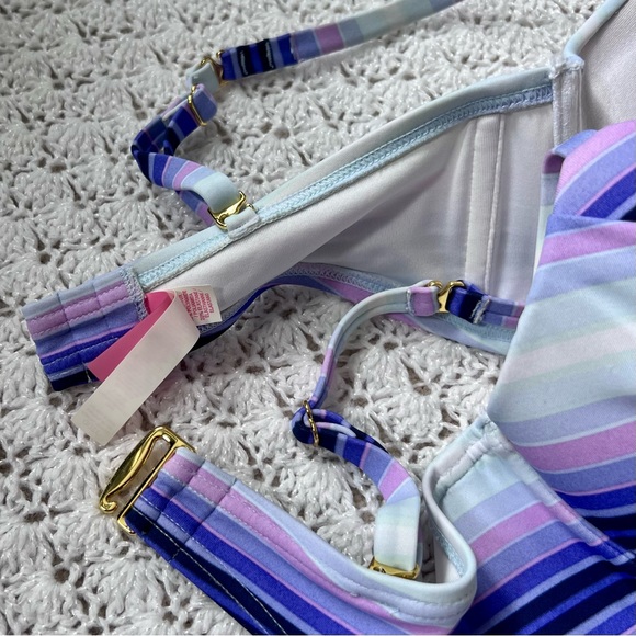 Victoria's Secret Angel Convertible Bikini Top- 32DD- Escape Stripe multicolor - Picture 9 of 11